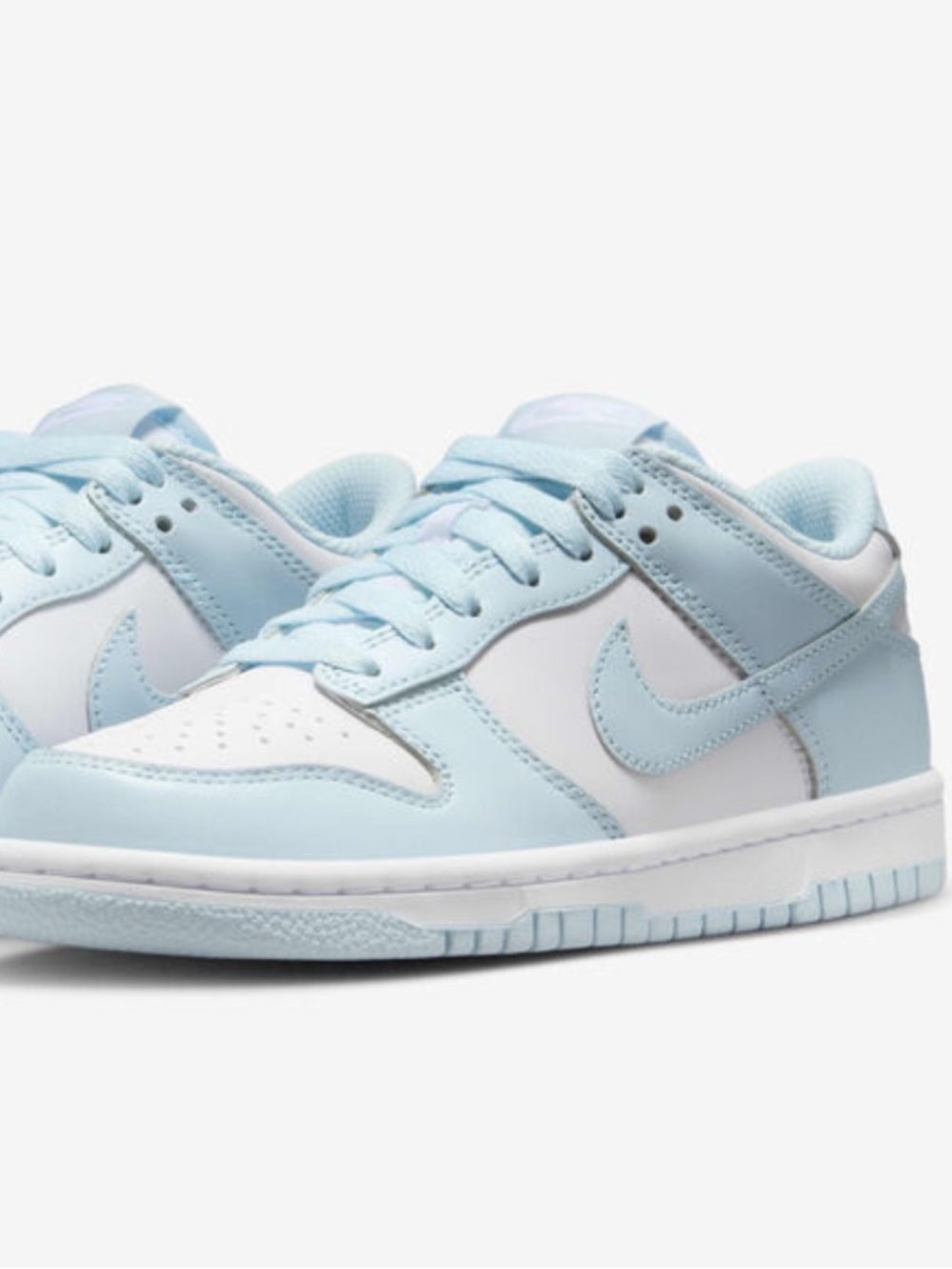 Nike Women’s Low-Top Sneakers in Pale Blue & White
